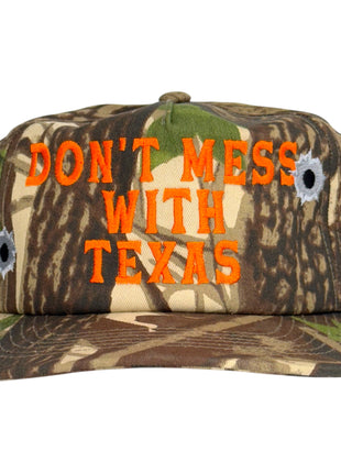 Don’t Mess With Texas Camo Hat Custom Embroidered