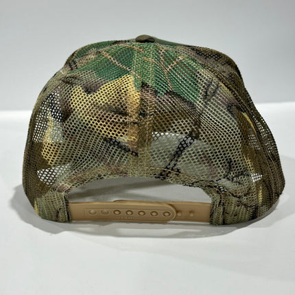 Deer Scenery CAMO Camouflage Mesh Trucker SnapBack Hat Deer Hunting Cap Custom Embroidered