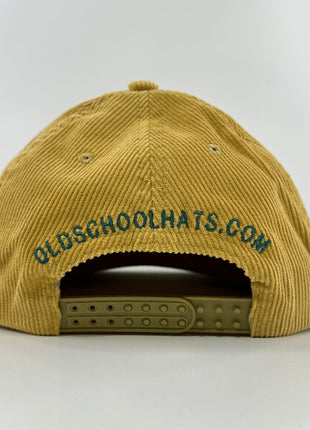 BEER FOR MY HORSES Mustard Cordaroy Rope SnapBack Cap Hat Custom Embroidered
