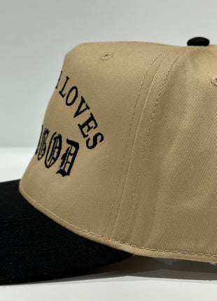 Your Wife Loves DEERGOD custom embroidered SnapBack tan/black cap hat