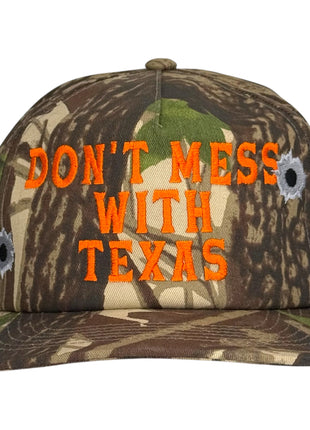 Don’t Mess With Texas Camo Hat Custom Embroidered