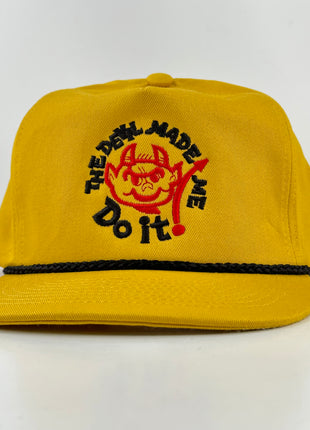 THE DEVIL MADE ME DO IT SNAPBACK Rope Cap Dad Hat Custom Embroidered