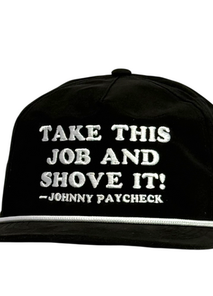 Funny Work Office Hat Take This Job and Shove It Embroidered Snapback Cap