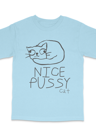 Nice Pussy Cat Funny Meme T-Shirt Viral Cat Joke Shirt, Adult Humor Novelty Tee