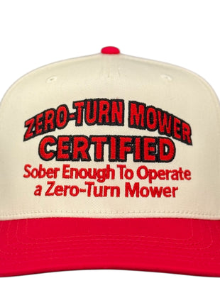Zero Turn Mower Certified Hat Custom Embroidered