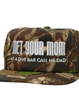 MET YOUR MOM AT A DIVE BAR CALL ME DAD HAT Custom Embroidered