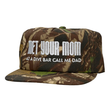 MET YOUR MOM AT A DIVE BAR CALL ME DAD HAT Custom Embroidered