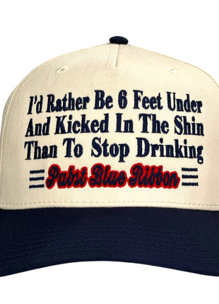 I’d rather be 6 feet under Hat Custom Embroidered