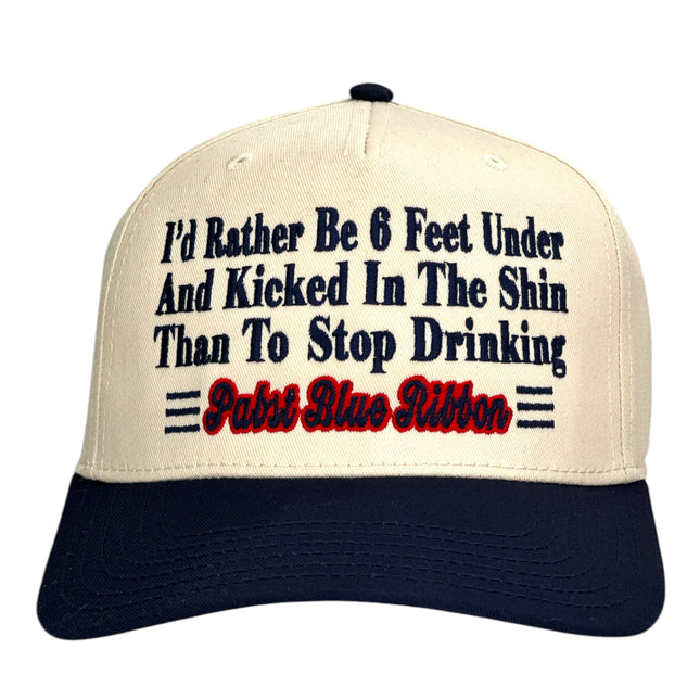 I’d rather be 6 feet under Hat Custom Embroidered