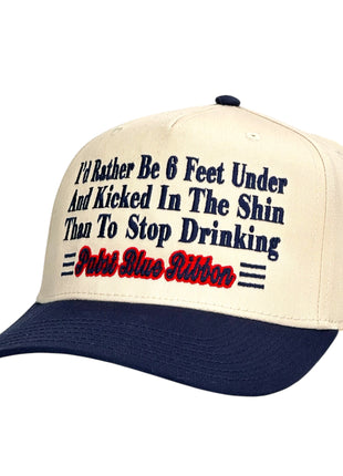 I’d rather be 6 feet under Hat Custom Embroidered