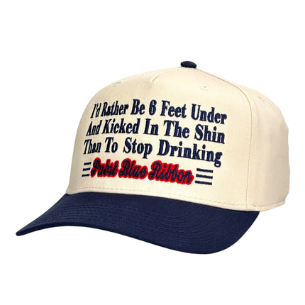 I’d rather be 6 feet under Hat Custom Embroidered