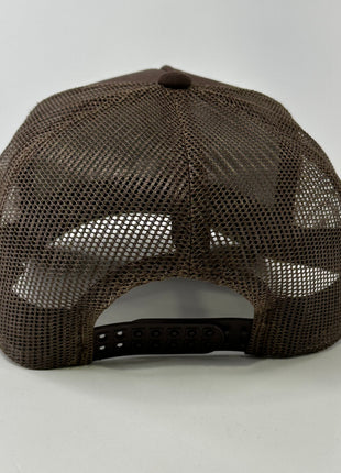 Born to hunt deer hunting on a brown crown mesh camo brim custom embroidery ￼￼