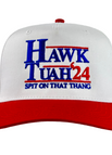 WHITE / RED BRIM BALL CAP
