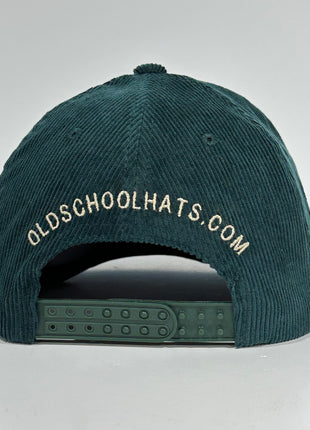 Bonefish Green Corduroy SnapBack Tall Crown Rope Cap Hat Fishing Custom Embroidery