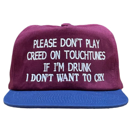 Please don’t play creed on touch tunes on a Snapback hat cap Collab cut the activist custom embroidery ￼