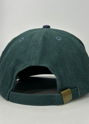 GOD'S SILLIEST GOOSE MID Crown Green Navy Blue Strapback Hat Cap Custom Embroidery Tony Cavalero