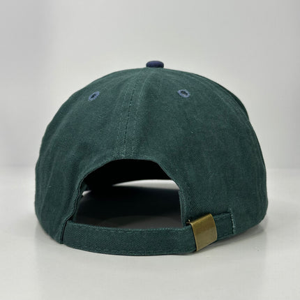 GOD'S SILLIEST GOOSE MID Crown Green Navy Blue Strapback Hat Cap Custom Embroidery Tony Cavalero