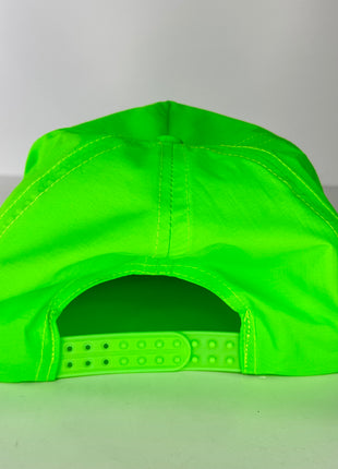 Stay alpha stay toxic take steroids on a neon green nylon rope SnapBack hat cap collab Sean Barrett Custom Embroidered