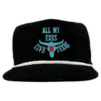 TEAL THREAD BLACK Corduroy