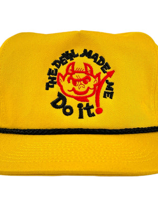 THE DEVIL MADE ME DO IT SNAPBACK Rope Cap Dad Hat Custom Embroidered