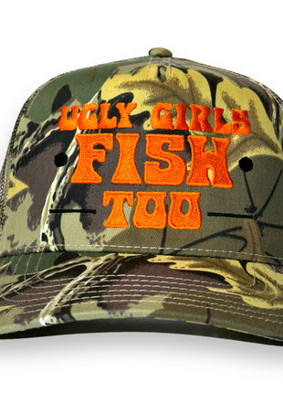 Ugly Girls Fish Too Hat Funny Camo Custom Embroidery