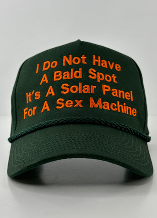 I DO NOT HAVE A BALD SPOT GREEN ROPE SNAPBACK HAT CAP Custom Embroidered ￼