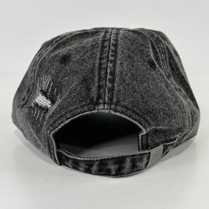 Golf Bears GD Distressed Stonewash Strapback 6 Panel Dad Hat Cap ￼Custom Embroidered