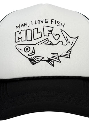Man I Love MLF Fish Print Custom Hat