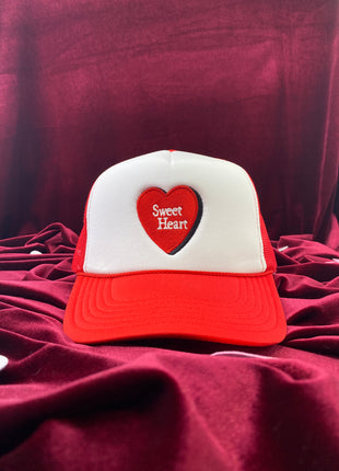 SWEET HEART TALL CROWN Snapback TRUCKER CAP HAT WITH ROPE Custom Embroidered