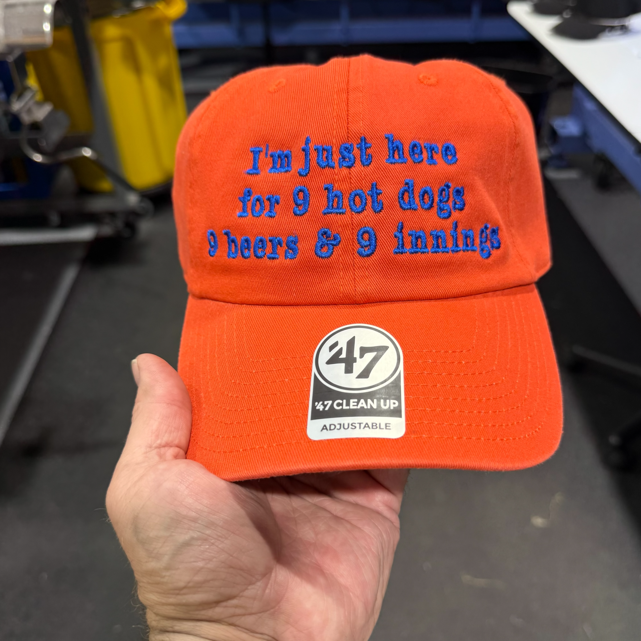 Funny Baseball Hat | 9 Hot Dogs 9 Beers 9 Innings Dad Cap – Old