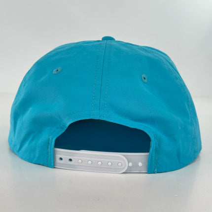 Wore Slap Out on a teal rope Snapback Hat Cap Collab Justin Stagner Custom Embroidery