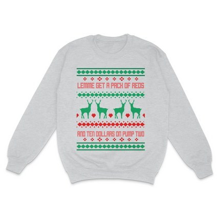 Lemme Get A Pack Of Reds Ugly Christmas Custom Printed Sweatshirt
