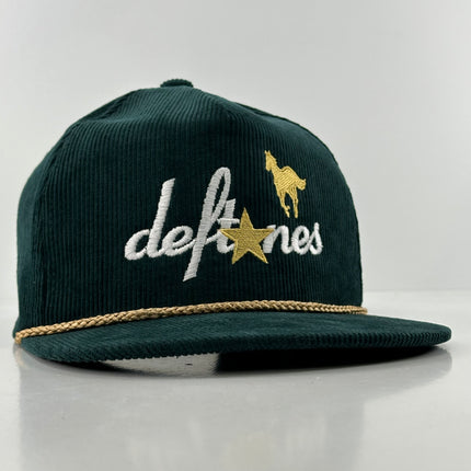 DEFTONES White PONY SnapBack Custom Embroidered Cap Hat