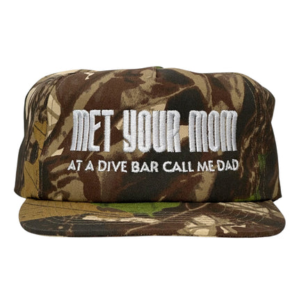 MET YOUR MOM AT A DIVE BAR CALL ME DAD HAT Custom Embroidered