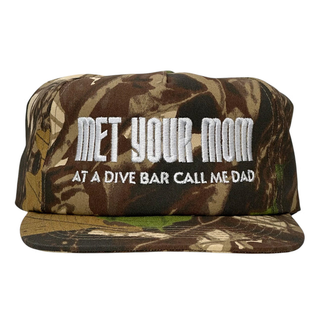 MET YOUR MOM AT A DIVE BAR CALL ME DAD HAT Custom Embroidered