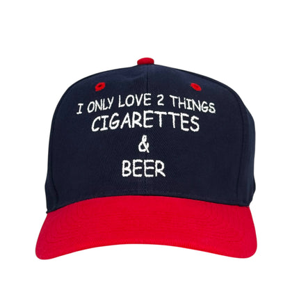 I Only Love 2 Things Hat Custom Embroidered