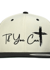 White / Black Flat Brim