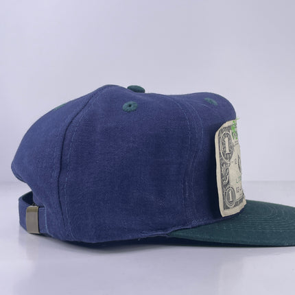 Money Is Fake 1/1 Blue/green Strapback Custom Embroidered Hat
