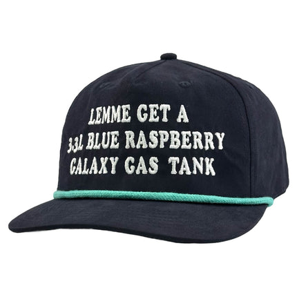LEMME GET A 3.3L Blue Raspberry Galaxy Gas Tank Hat CUSTOM EMBROIDERY