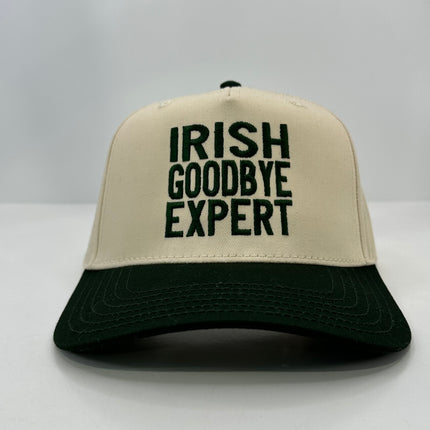 Irish goodbye Expert Green Brim Official Collab Cut the activist custom embroidery