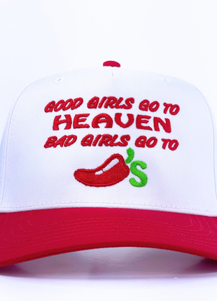 GOOD GIRLS GO TO HEAVEN HAT CUSTOM EMBROIDERY