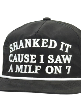 Funny Golf Hat Shanked It Cause I Saw a MILF on 7 Snapback Master Golf Cap Viral Humor Hat