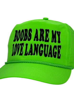 Boobs are My Love Language Hat Custom Embroidered