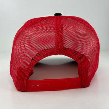 Elliott Smith Black/White/Red Mesh Trucker SnapBack Custom Embroidered Hat