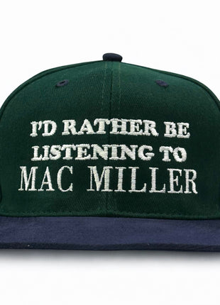 I’d Rather Be Listening To Mac Miller Embroidered Hat