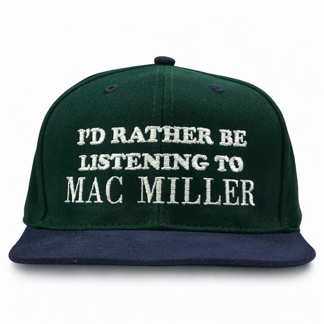 I’d Rather Be Listening To Mac Miller Embroidered Hat