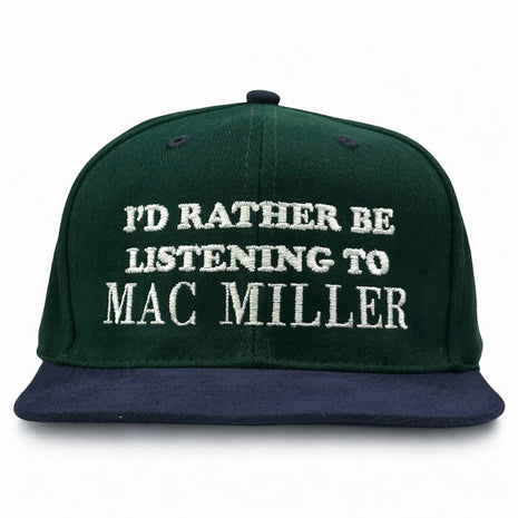 I’d Rather Be Listening To Mac Miller Embroidered Hat