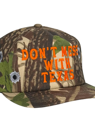 Don’t Mess With Texas Camo Hat Custom Embroidered