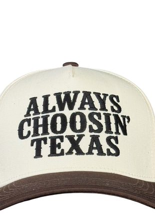 Always Choosin Texas Embroidered Trucker Hat