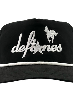 DEFTONES White PONY SnapBack Custom Embroidered Cap Hat